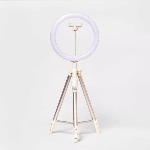 10 Inch LED Ring Light with Extendable Aluminum Tripod & Bluetooth Remote